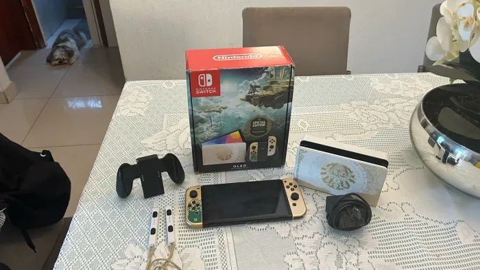 Nintendo Switch Oled Loja Física 10BLOQUEADO Edição Limitada Zelda Garantia Parcelo Troco