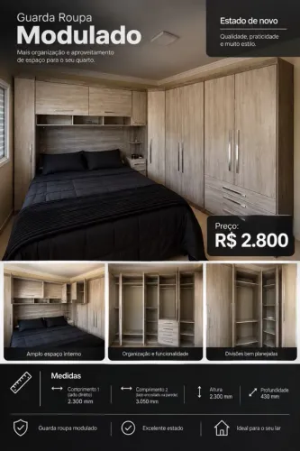 Lindo Guarda roupa de casal