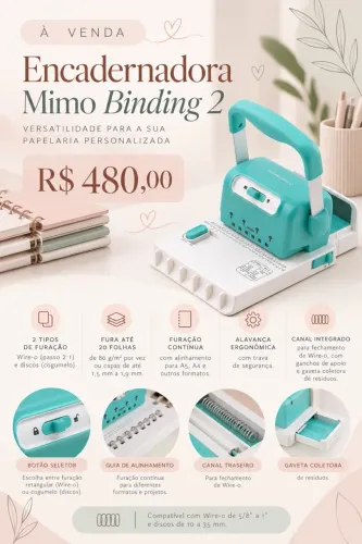 Encadernadora 2x1 Mimo Binding 2
