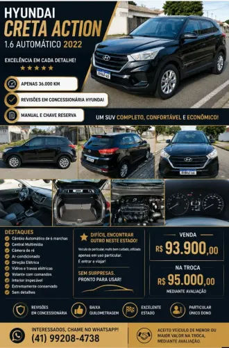 Hyundai Creta Action 1.6 16V Flex AUT 2022