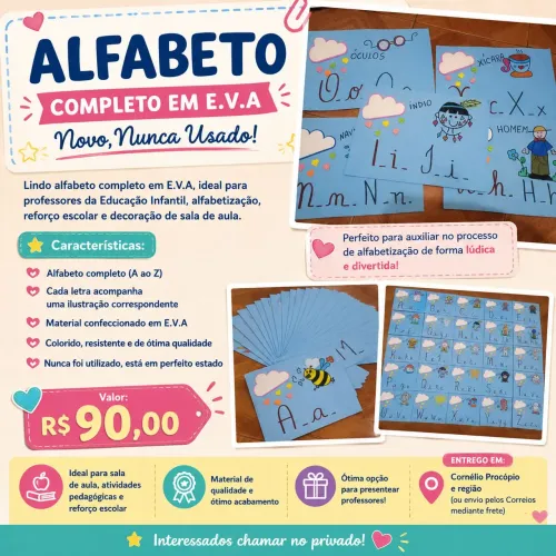 Kit alfabeto em E.V.A