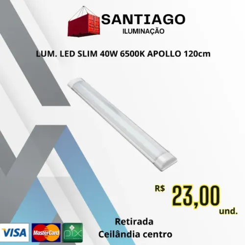 LUM. LED SLIM 40W 6500K APOLLO