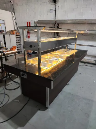 Buffet inox conjugado quente/frio 2150mm