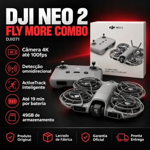 Drone DJI Neo 2 Fly More Combo DJI071 Câmera 4K Original