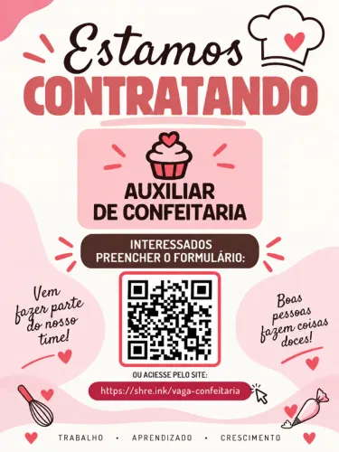 Contrato Auxiliar de Confeiteiro - Bairro de Lagoa Nova/Morro Branco