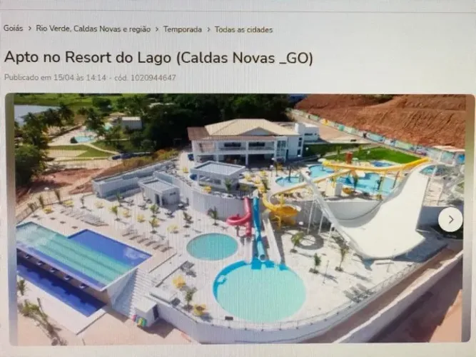 Vendo cota Resort do lago