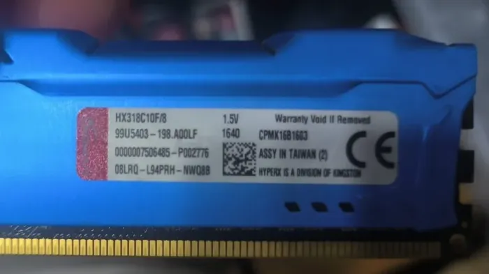 Memória Kingston HyperX Fury Azul de 8GB DDR3