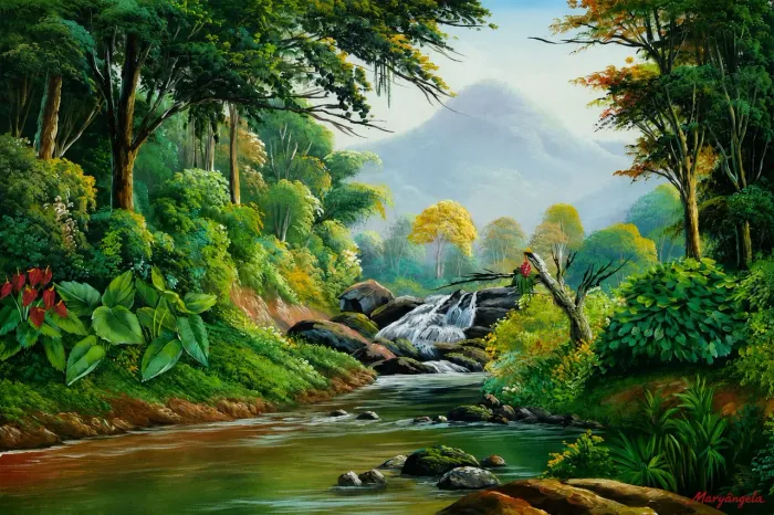 Tela Paisagem "Natureza"- Oleo sobre tela (50 X 70 cm).