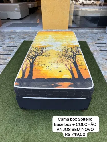 Cama box Solteiro ANJOS SEMINOVA - Entrego!