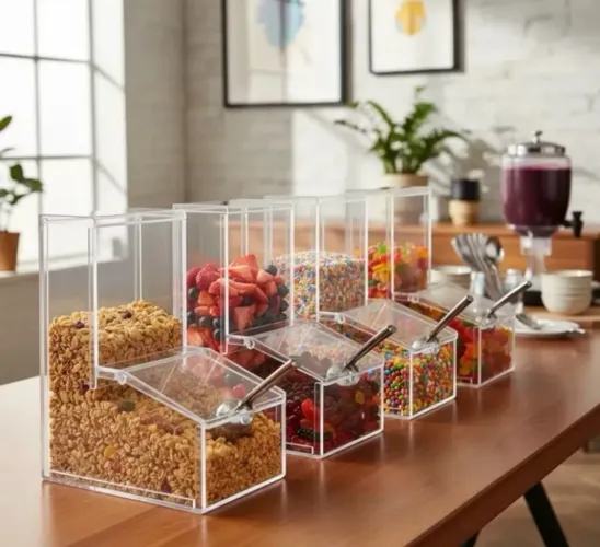 Pote de acrílico para açaí sorveteria self service c/10 unidades