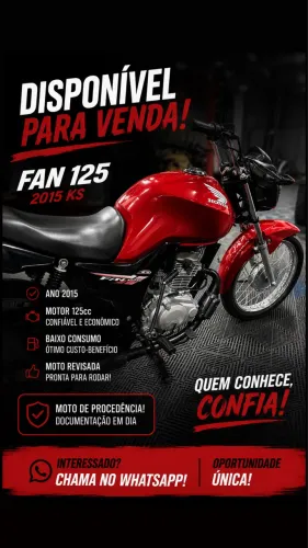 ? HONDA FAN 125 KS 2014/2015 ? (Partida a pedal)