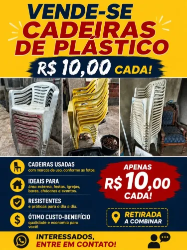 Cadeiras e mini mesas plástico 