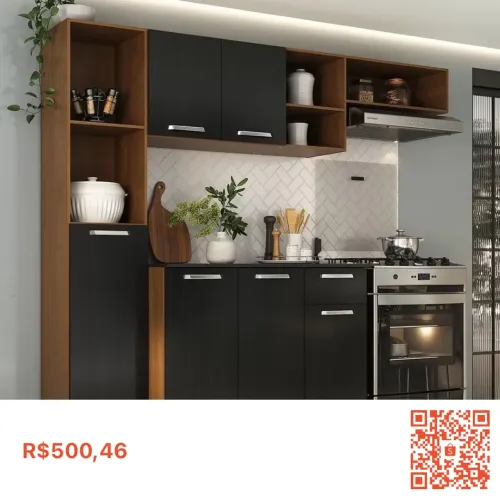 Armário de Cozinha Compacta Smart Multimóveis MP2183