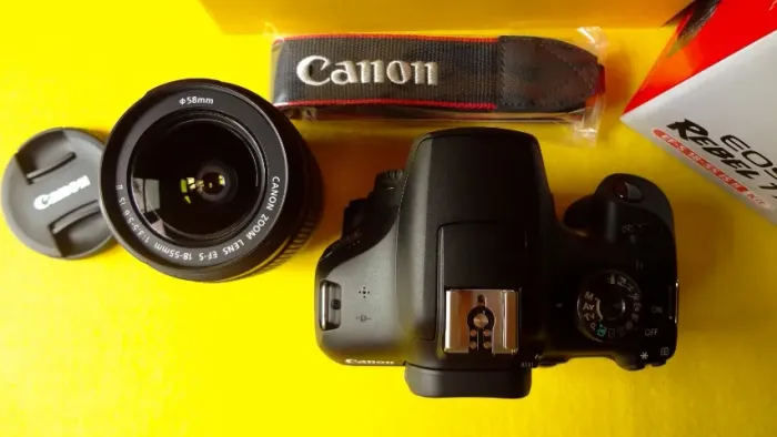 Câmera Canon t7+ kit com lente EF-S 18-55mm