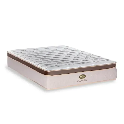 King Size Cama Baú e Colchão Star King Marrom/Branco