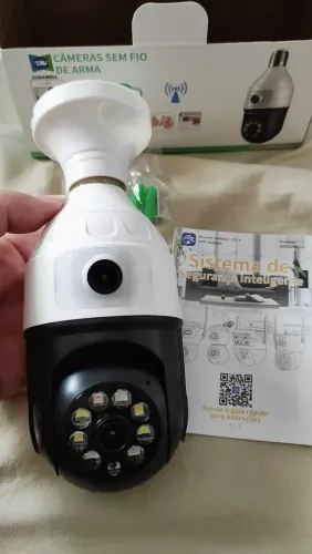 Câmera De Segurança Ip Wifi Full HD 2 Lentes Visão Noturna