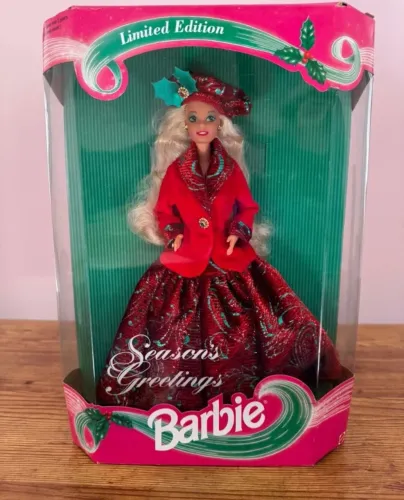BONECA BARBIE SEASONS GREETING (BOAS FESTAS) NOVA LACRADA CAIXA INTACTA. 