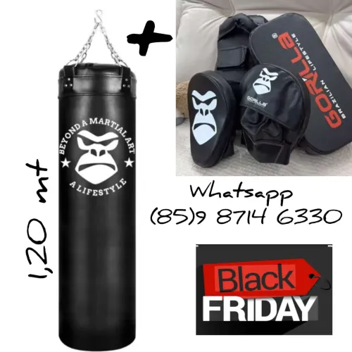 Kit Gorilla. Saco de pancadas 1,20 MT, aparadores. Entrega grátis 