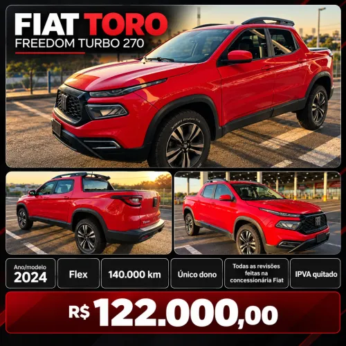Fiat Toro Freedom 1.3 T270 4X2 Flex AUT 2024