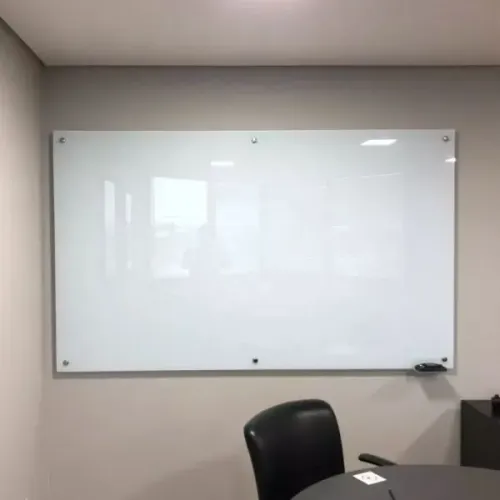 Lousa branca de vidro 