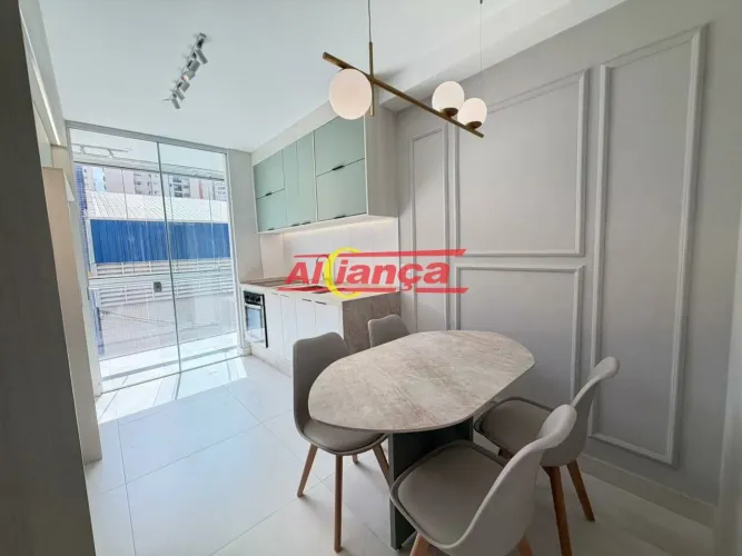 APARTAMENTO MOBILIADO À LOCAÇÃO COM 1 QUARTO E 1 VAGA, 39M², VILA AUGUSTA -GUARULHOS POR R