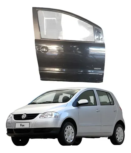 Porta Dianteira Direita Vw Fox 2004 2005 2006 2007 2008 Dianteira Direita Preta