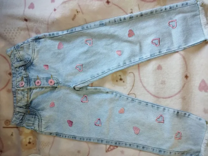 Calça jeans infantil feminina tamanho 6 anos 