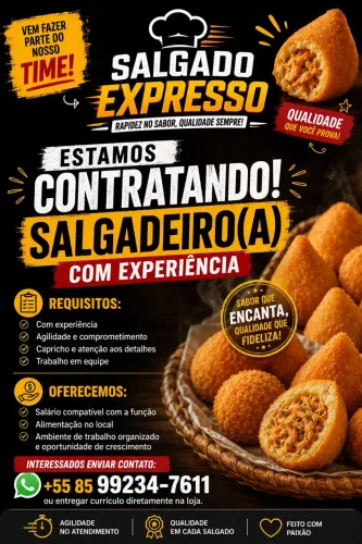 ESTAMOS CONTRATANDO COM URGÊNCIA - SALGADEIRO