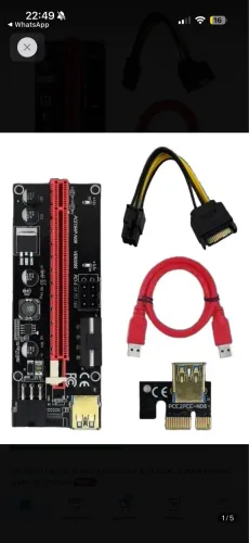 Pci-e Riser 009s 16x Extender Usb 3.0 4 Capacitores