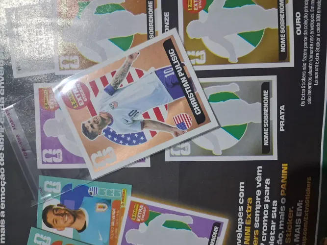 CHRISTIAN PULISIC BRONZE. COPA DO MUNDO 2026. FIGURINHA OFICIAL