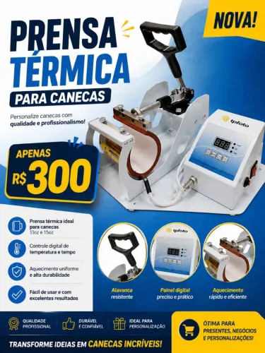 Prensa térmica para canecas 
