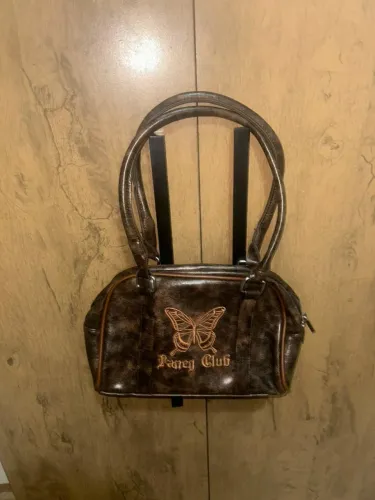 Bolsa de Ombro Vintage Feminina Bordada Borboleta