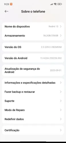 Vendo redmi 15 novinho