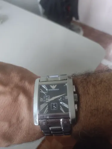 Relógio social masculino pulseira de aço