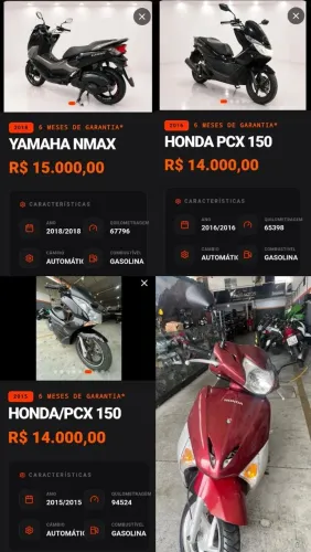 PCX/NMAX/LEAD A VENDA COM 6 MESES DE GARANTIA  NA FRANKLINMOTOS 