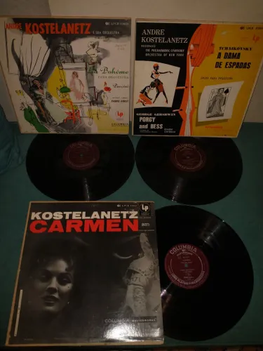 Andre Kostelanetz La Boheme Dama de Espadas Carmen 3 LP 