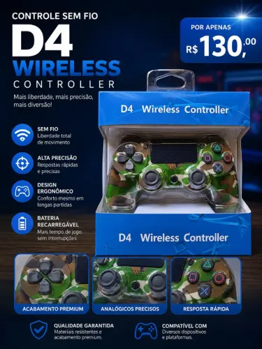 Controle ps4 camuflado 