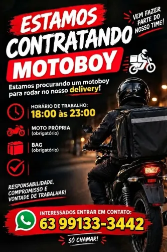 Estamos contratando motoboy