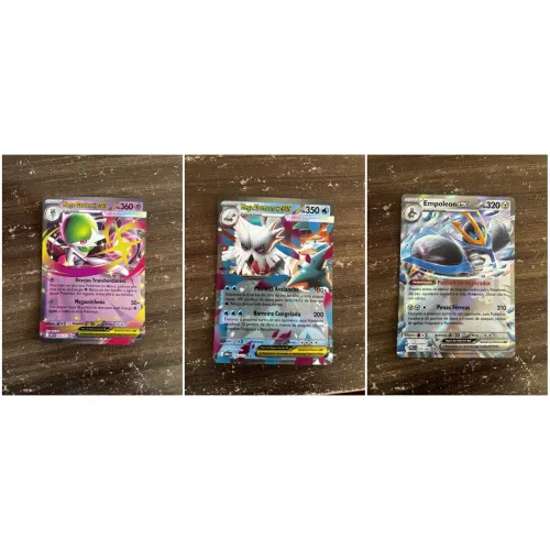 3 cartas ultra raras Pokémon ex originais