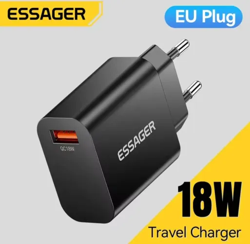 Essager 18W QC3.0 USB A Carregador USB Quick Charge 3.0