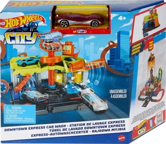 Pista Hot Wheels Lava Rápido Express no Centro da Cidade