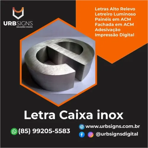 Letras em aço inox e outros