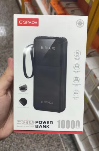 Carregador portátil 10.000mAh para Android e iPhone