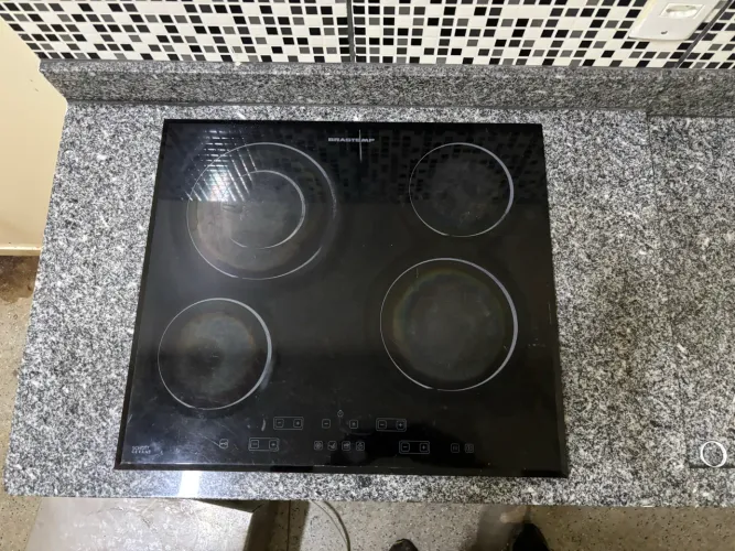 Fogão Cooktop Elétrico Mesa Vitrocerâmica Touch Brastemp