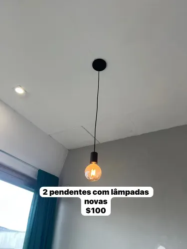 2 Pendentes com lâmpada inclusa