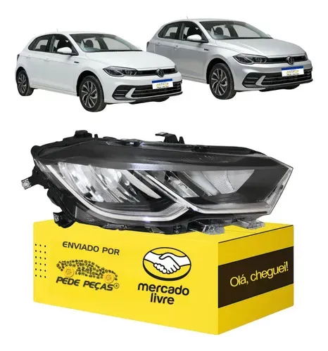Farol Vw Polo 2023 24 25 2026 Full Led Lado Direito Direito/passageiro