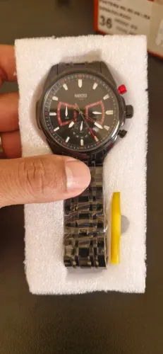 Relogio NIBOSI preto , top novo