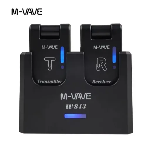 M-VAVE WS13 5.8GHz Sem Fio para Guitarra e Baixo - Digital, Recarregável e Sem Perdas<br>