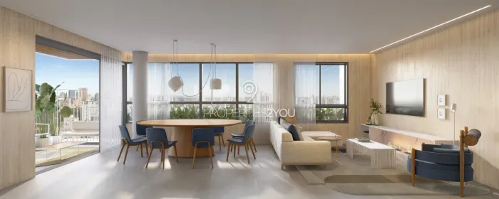 Apartamento com sacada e churrasqueira com 3 quartos 108m² no bairro Ahú em Curitiba