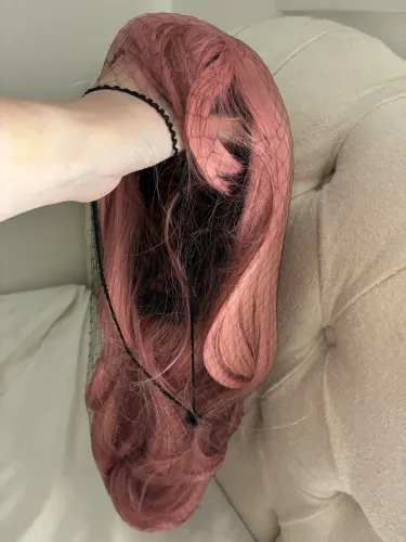 Peruca rosa cosplay